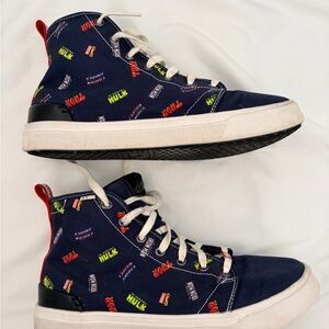 MARVEL X Toms Navy High-Top Sneakers with Red and White Accents